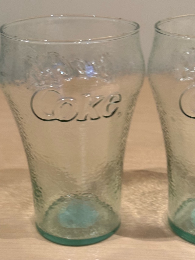 Set of 3 Coca-Cola Textured Glass Tumblers - photo 4