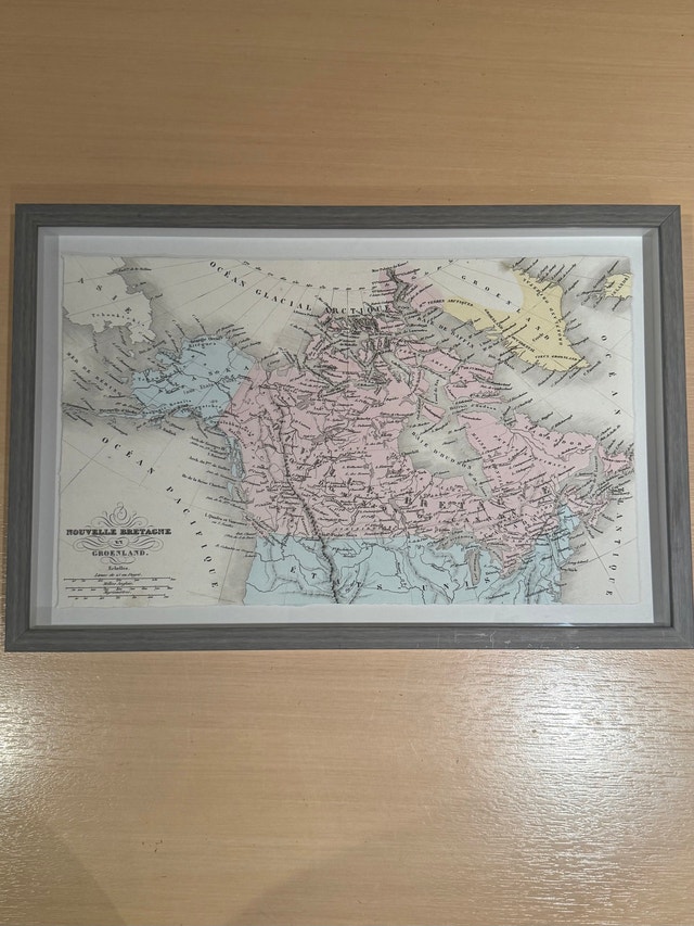 Vintage Map of Nouvelle Bretagne and Greenland