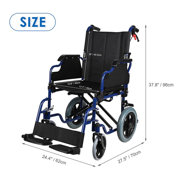 Foldable Lightweight Wheelchair with Swing Away Footrests - photo 2