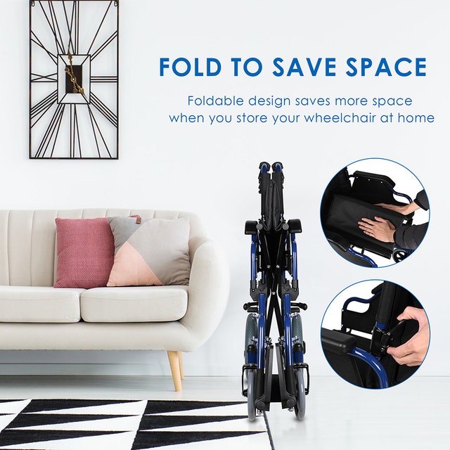 Foldable Lightweight Wheelchair with Swing Away Footrests - photo 3