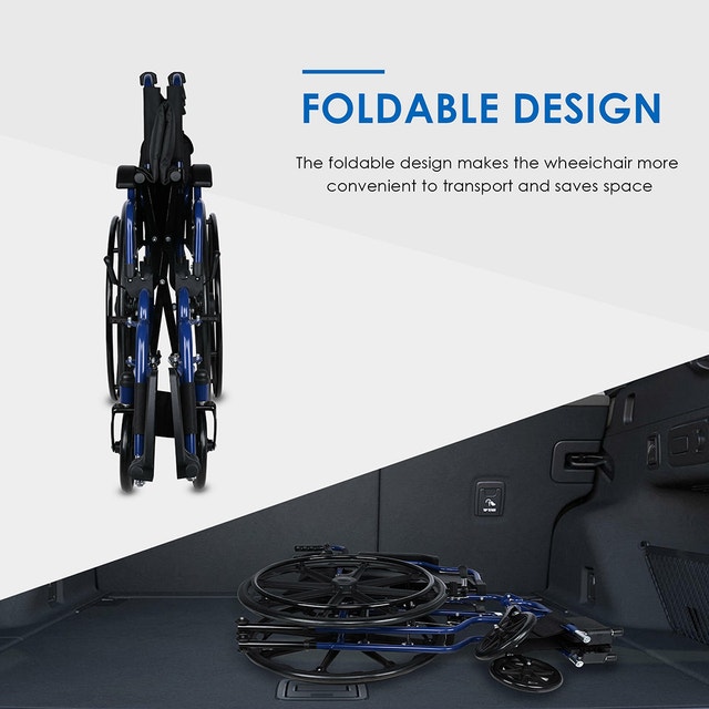 Foldable Lightweight Wheelchair with Swing Away Footrests - photo 4