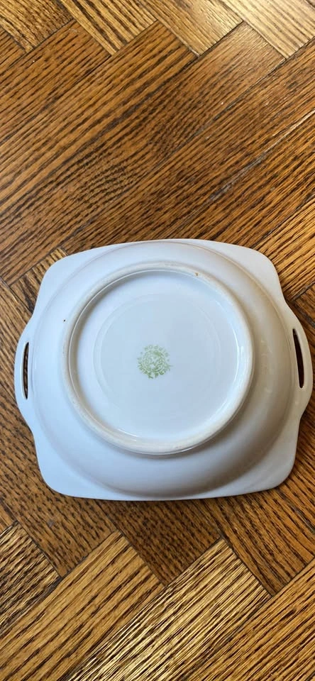 Antique Hand-Painted Nippon Square Bowl Early 1900s Landscape - photo 2