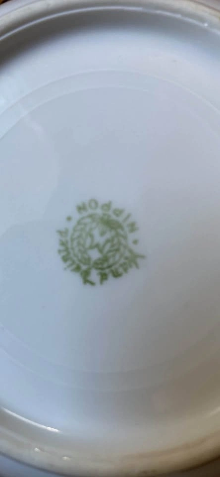 Antique Hand-Painted Nippon Square Bowl Early 1900s Landscape - photo 3