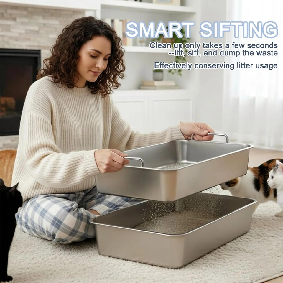 Stainless Steel Sifting Litter Box - photo 3