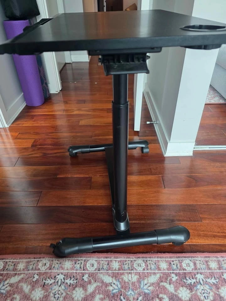 Adjustable Mobile Laptop Desk with Cup Holder - photo 2