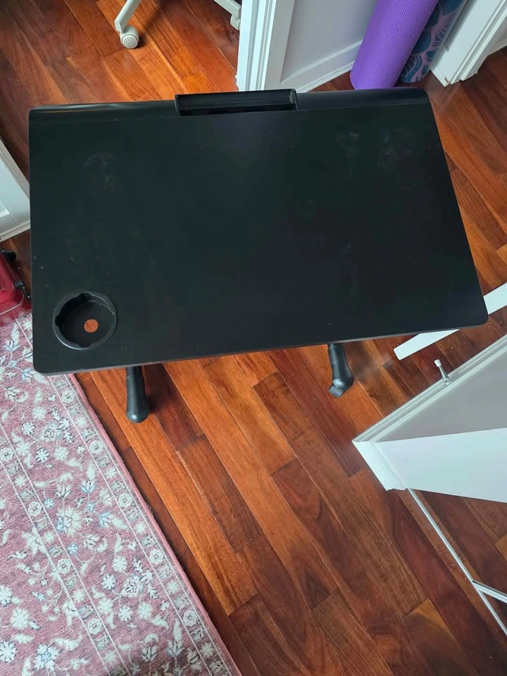 Adjustable Mobile Laptop Desk with Cup Holder - photo 3