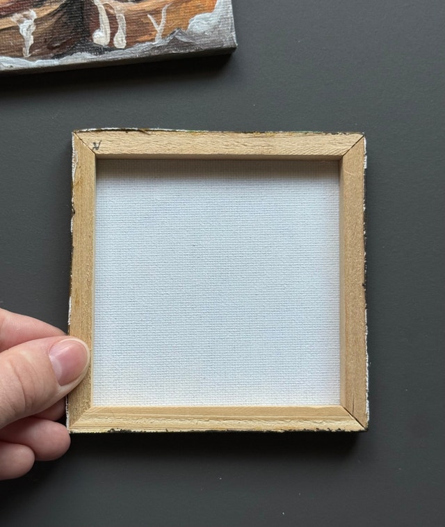 Original Olive Painting on Mini Canvas – Handmade Kitchen Art - photo 4