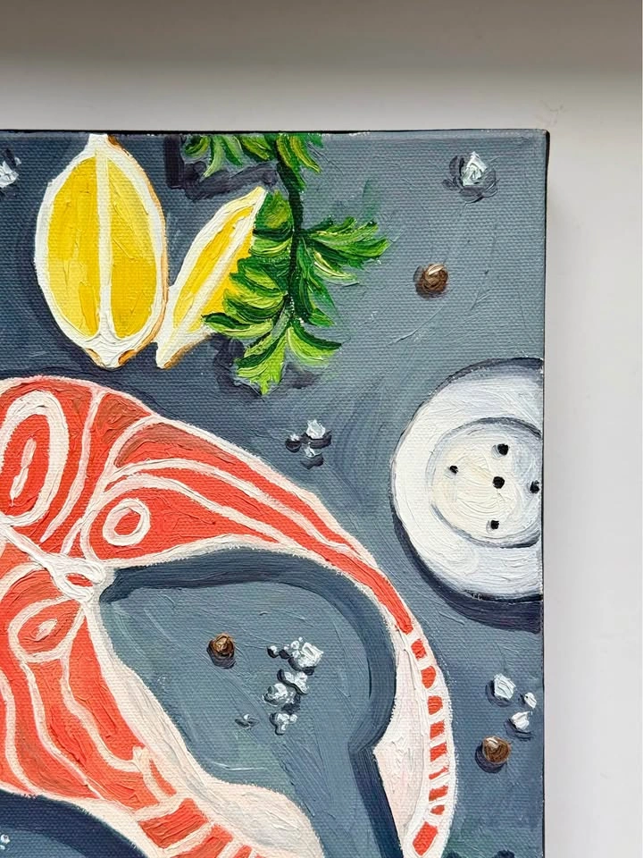 Original Oil Painting "The Chef’s Table" - Vibrant Kitchen Art - photo 3