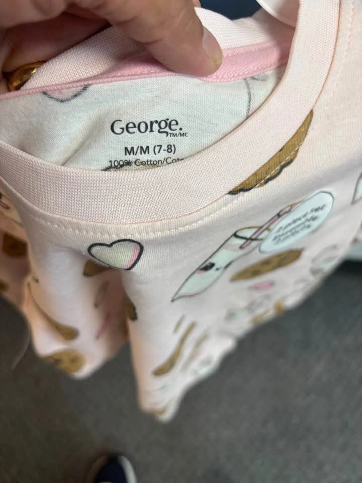 Brand New George Girls' Pajama Sets – Size M (7–8 Years) - photo 5