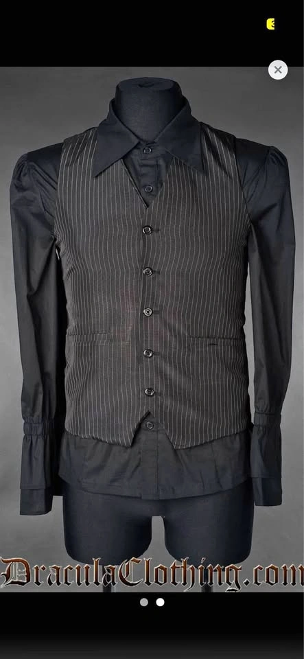 pinstripe vest size s
