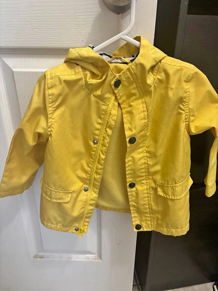 Yellow Toddler Rain Jacket – 18–24 Months