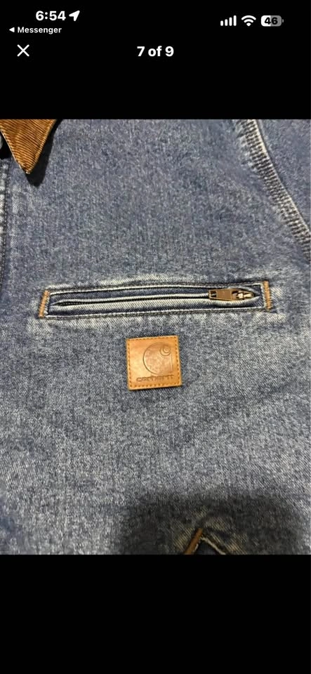 NWT Carhartt denim Detroit jean jacket (corduroy collar) - photo 3