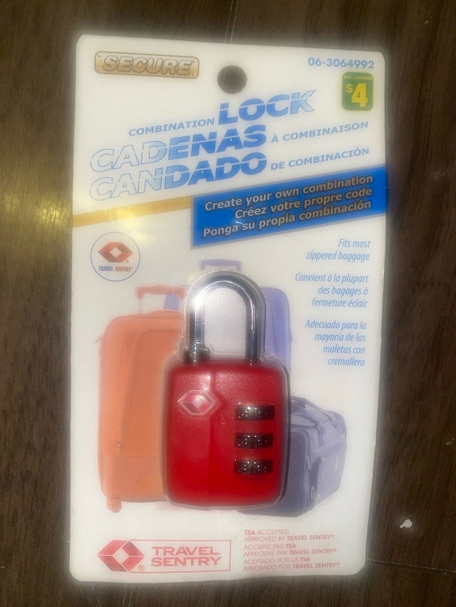 Secure Travel Sentry Combination Lock