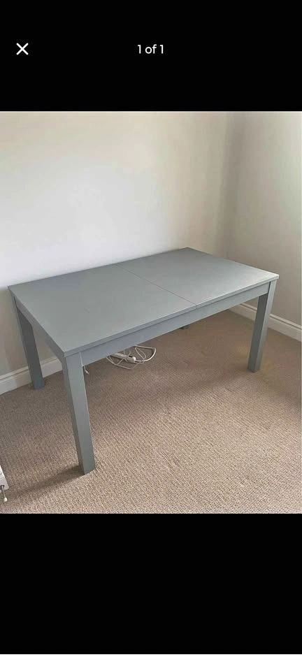 Grey Extendable Dining Table
