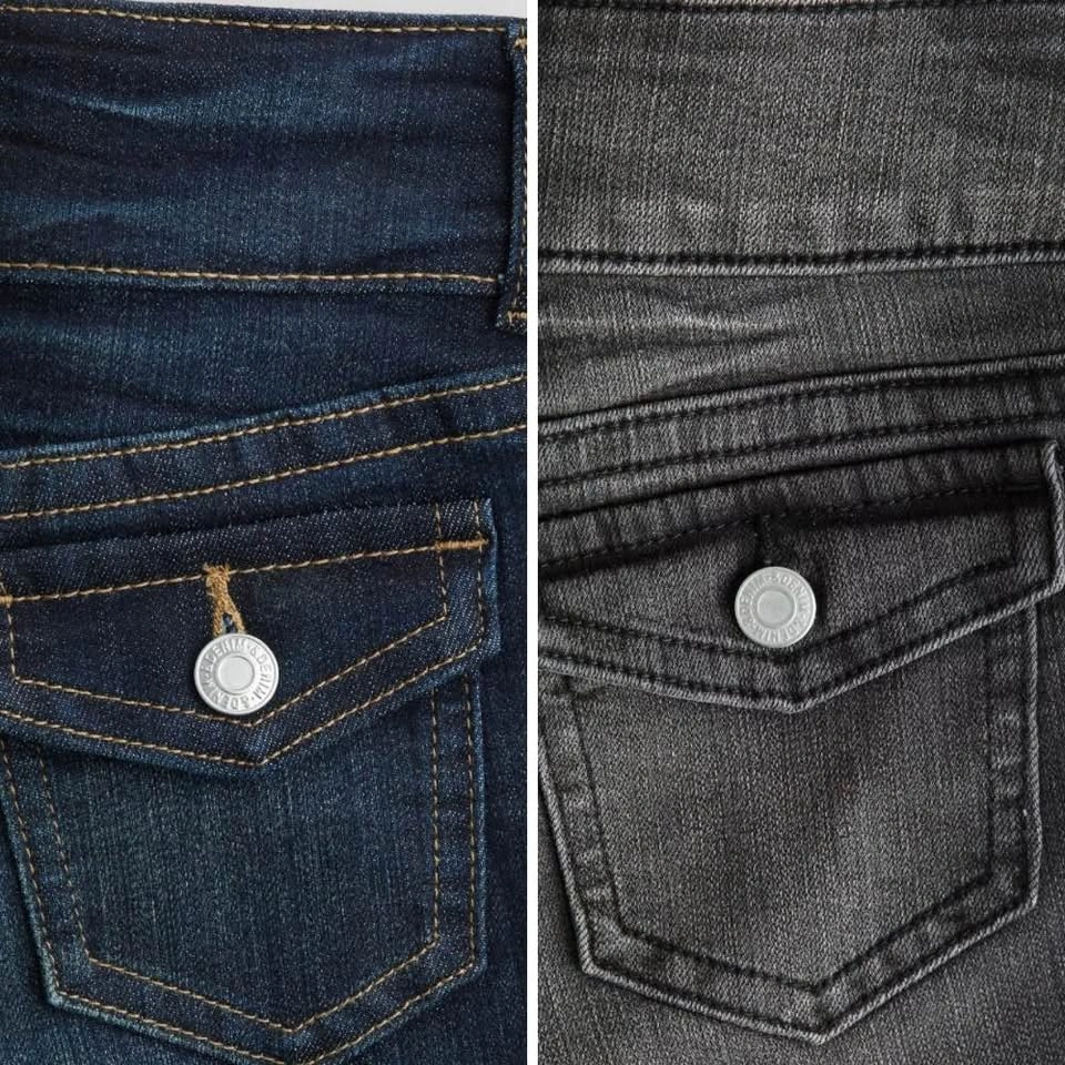 H&M Denim Bootcut Jeans in Black and Dark Blue - photo 2