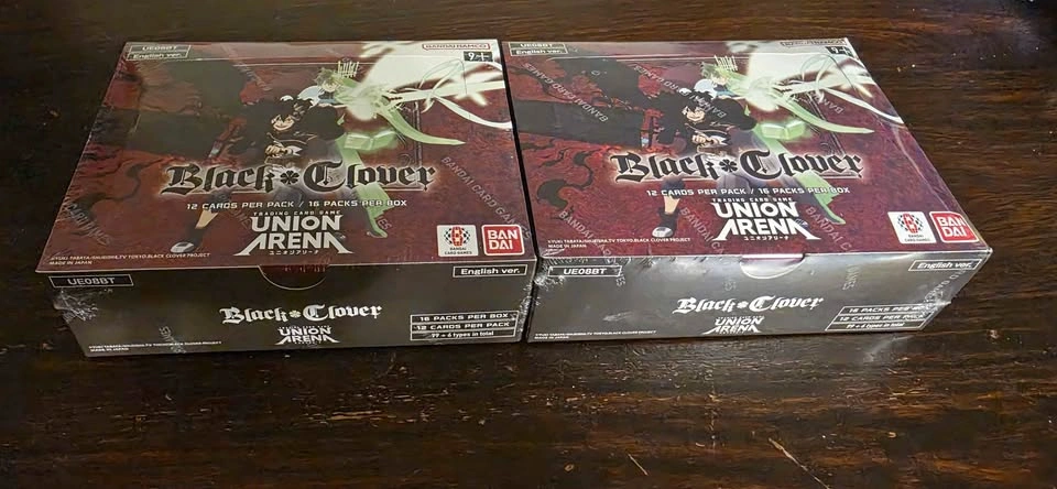 Bandai Namco Union Arena: Black Clover TCG Boxes