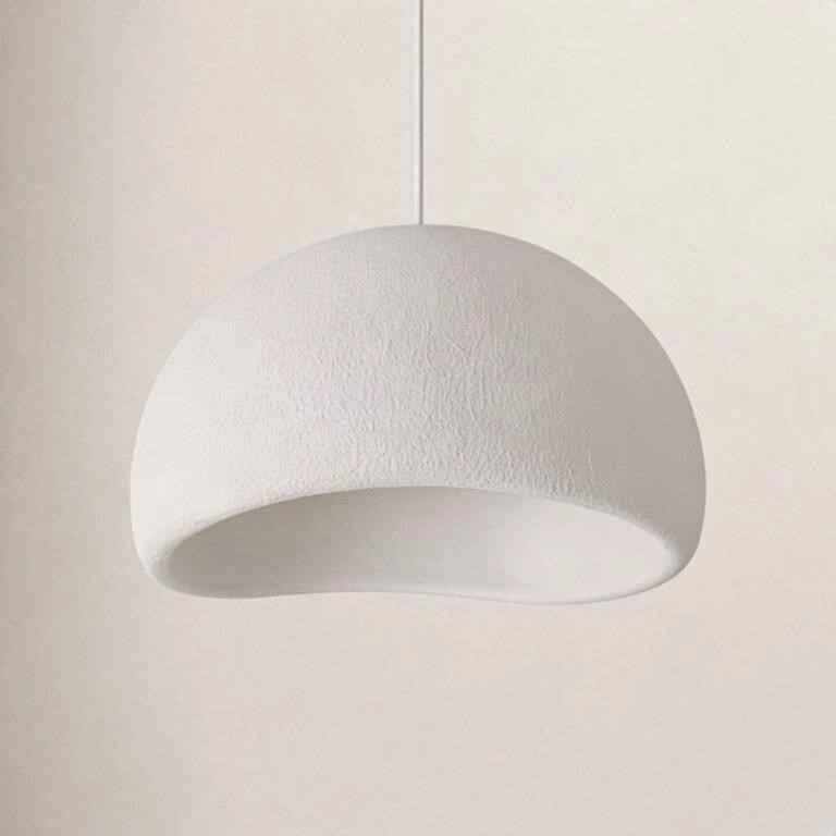 Modern Textured White Pendant Light – Wabi-Sabi / Japandi Style - photo 2