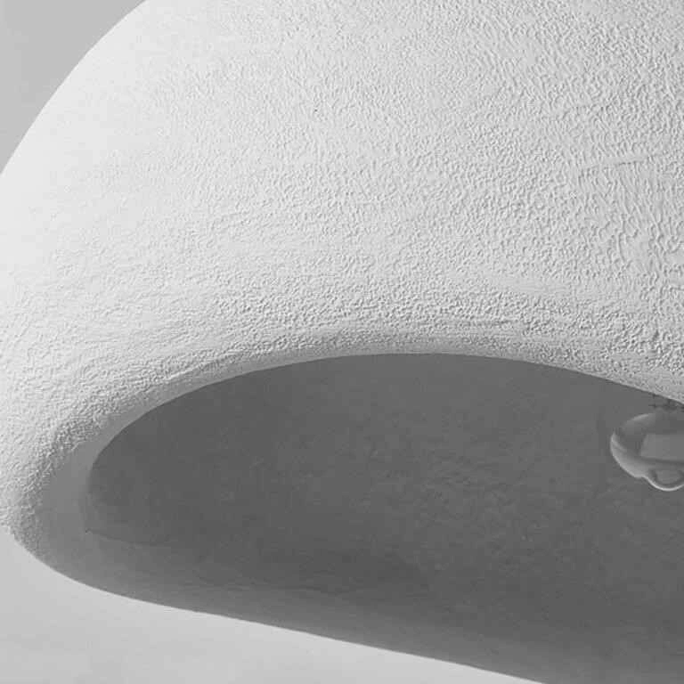 Modern Textured White Pendant Light – Wabi-Sabi / Japandi Style - photo 3