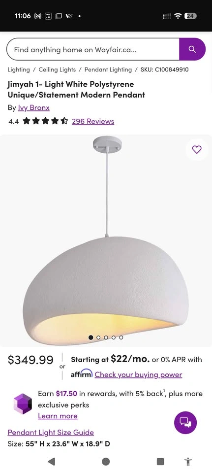 Modern Textured White Pendant Light – Wabi-Sabi / Japandi Style - photo 4