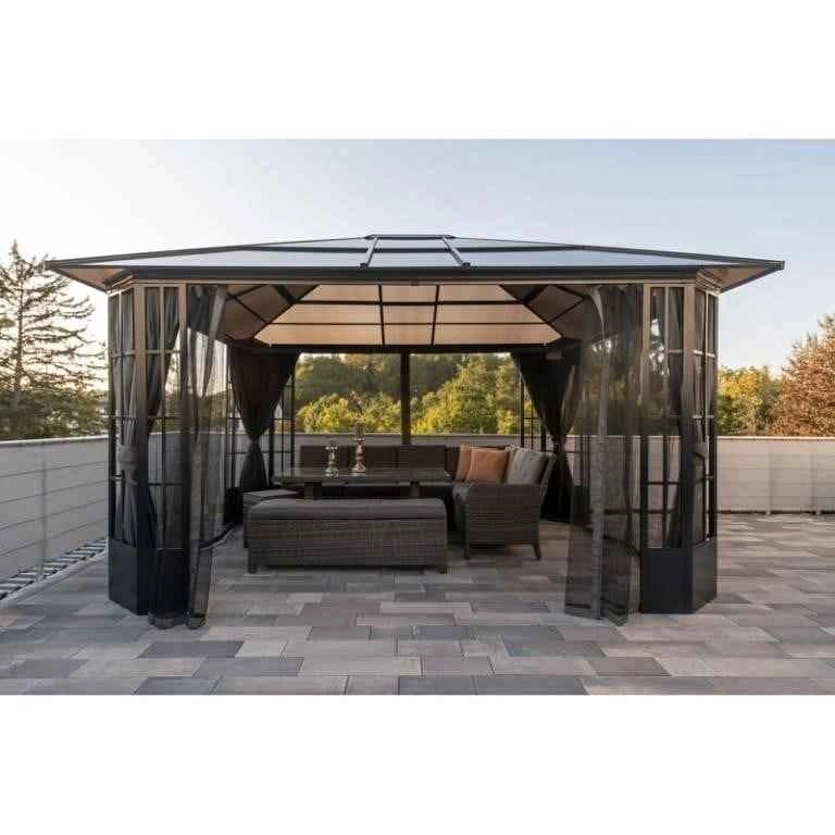 Sojag Savino Gazebo Curtains – Grey – Retail $219