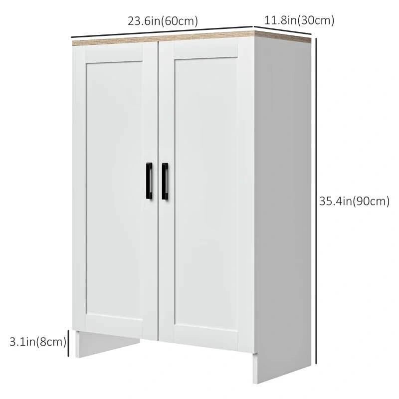 Brand New HOMCOM Storage Cabinet, 23.6" x 11.8" x 35.4", White