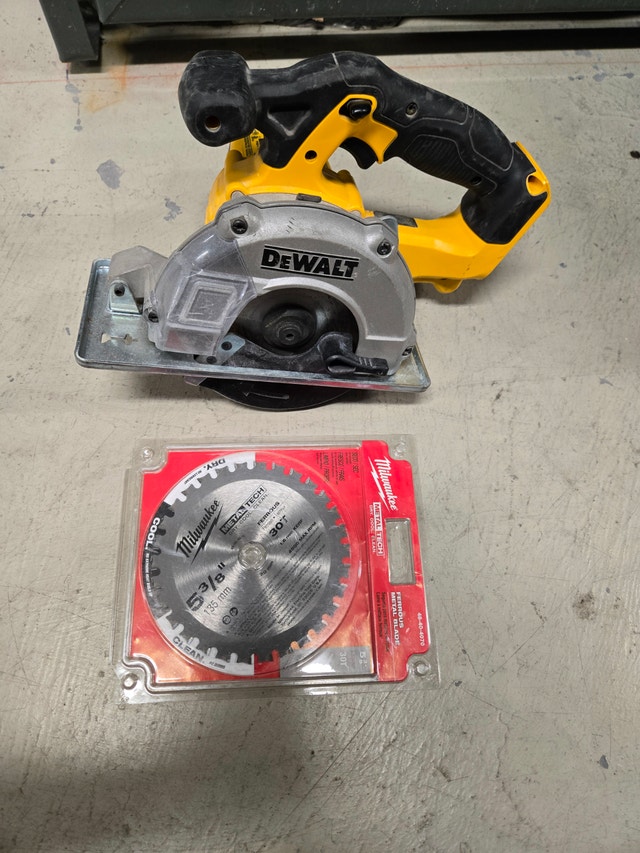 DeWalt 20V Metal Circular Saw & Milwaukee Metal Blade