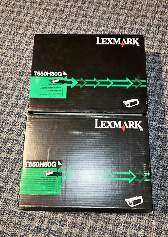 Lexmark T650H80G High-Yield Black Toner Cartridges — 2 Available