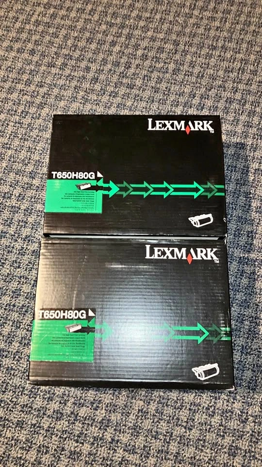 Lexmark T650H80G High-Yield Black Toner Cartridges — 2 Available