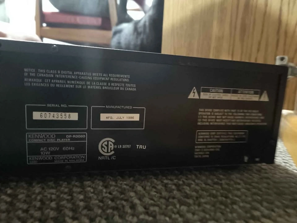 Kenwood DP-R3080 5 disc tray CD player - photo 4