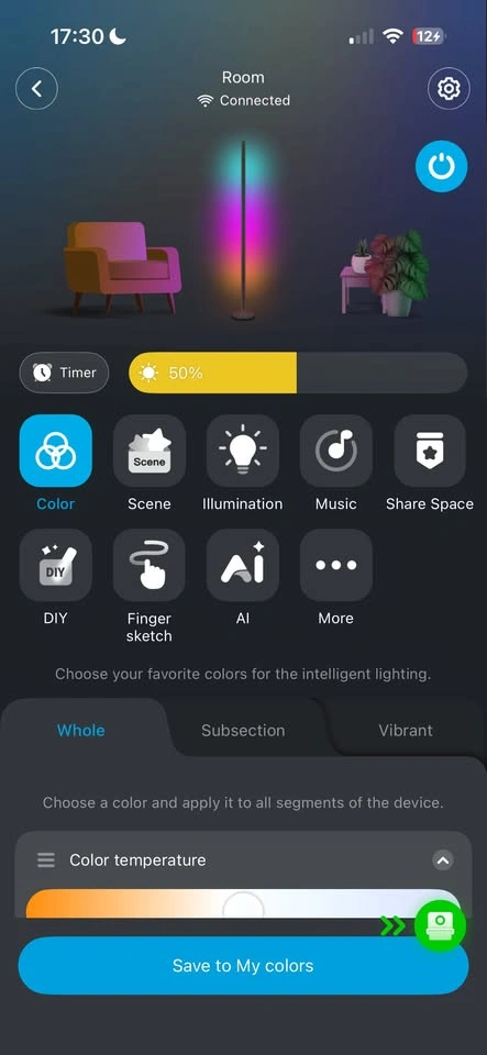 Govee RGBICW Smart Floor Lamp – WiFi, Alexa & Google Assistant - photo 2