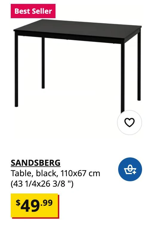 IKEA SANDSBERG Black Dining Table + 4 Chairs - photo 2