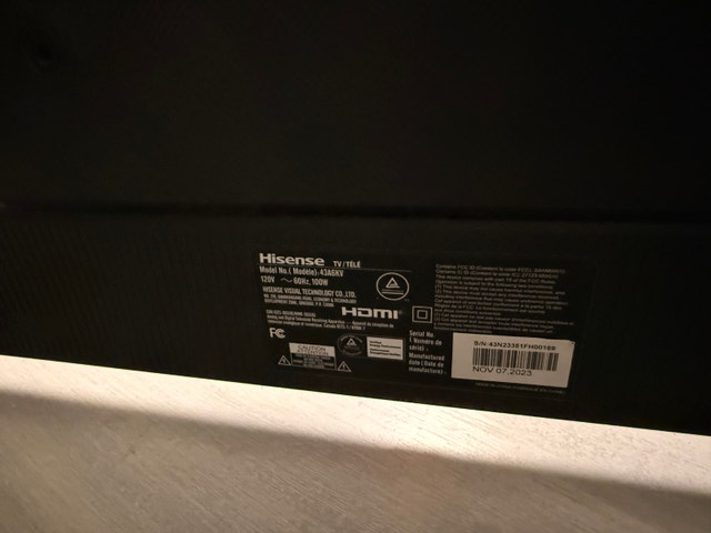 Hisense 43 inch TV