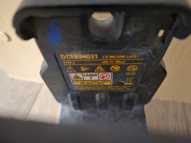 DeWalt DCLE34031 20V Max Green 3x360 Line Laser Level-Tool Only - photo 2