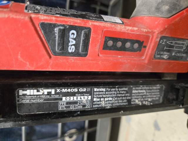Hilti GX 2 Gas Fastener w/ X-M40S G2 Magazine - As-Is - photo 3