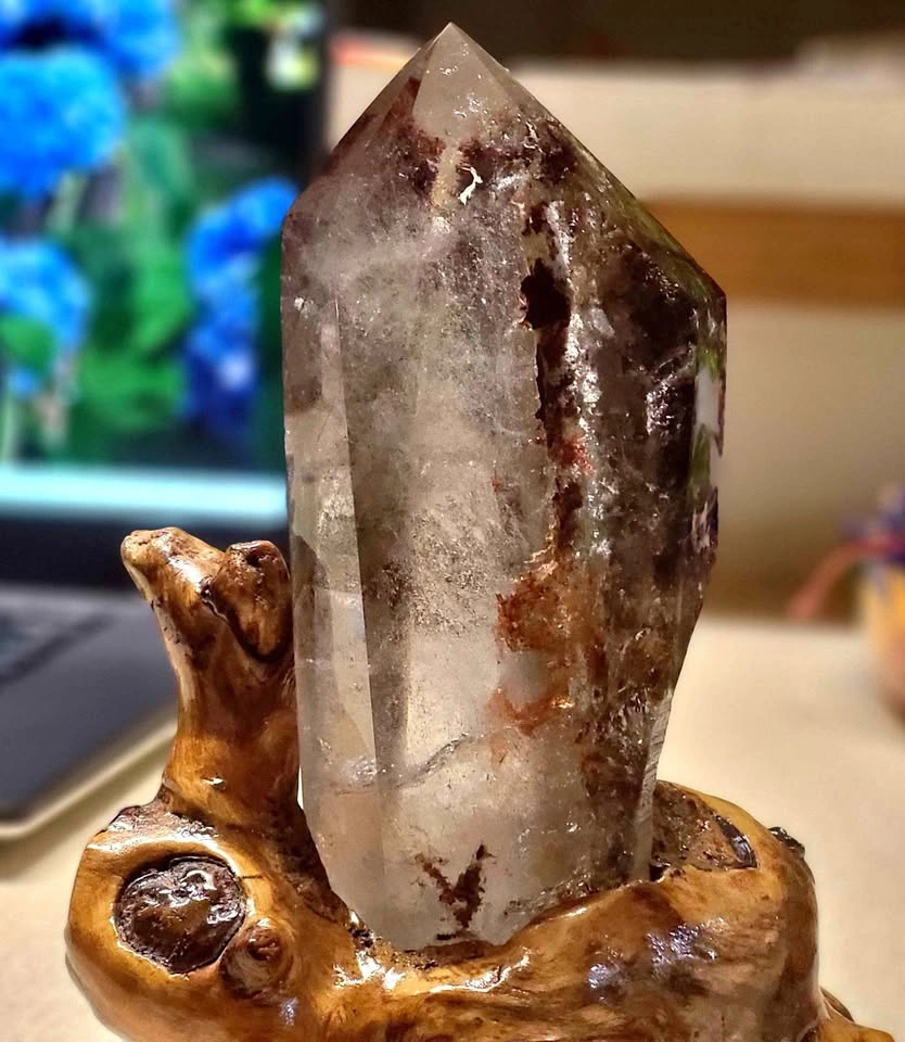 EXCEPTIONAL LARGE LODOLITE – RED GARDEN QUARTZ TOWER 🌿