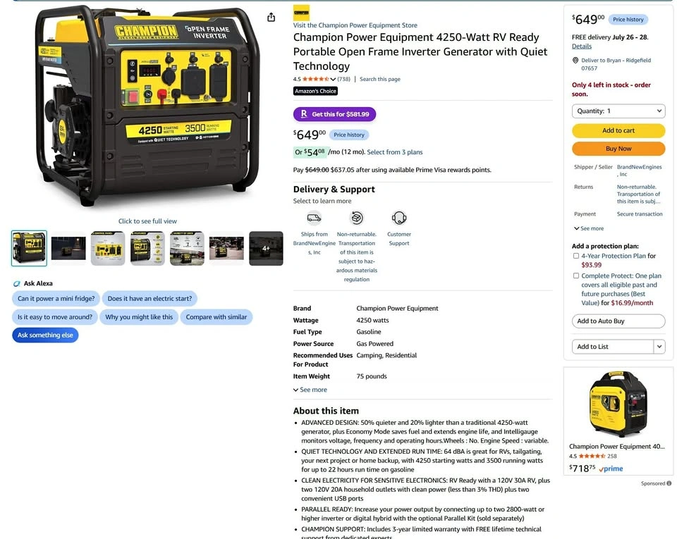 Champion Power Generator