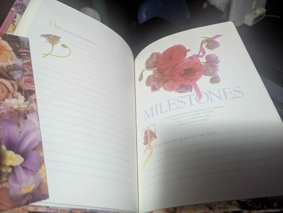 Sweet Memories – A Woman's Journal (Floral Hardcover) - photo 4