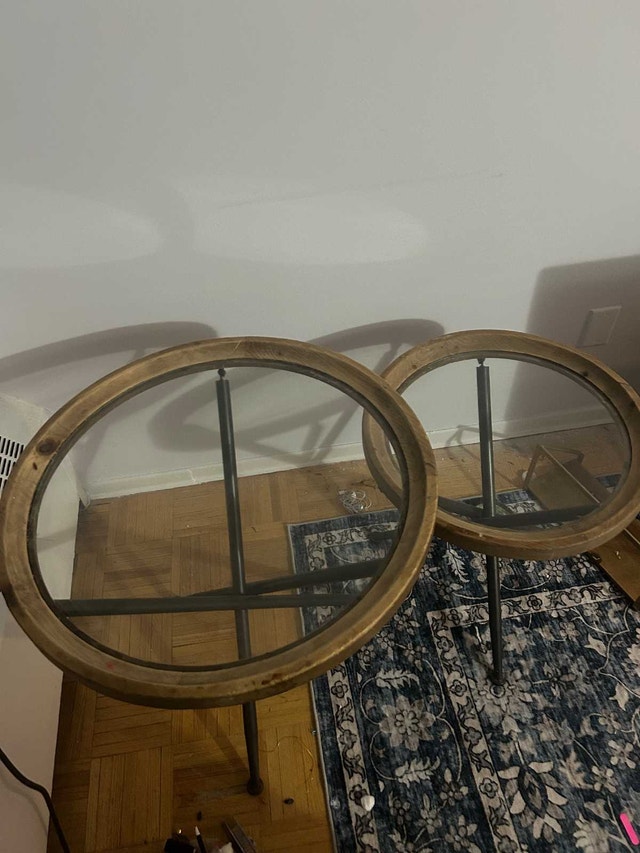 glass side tables