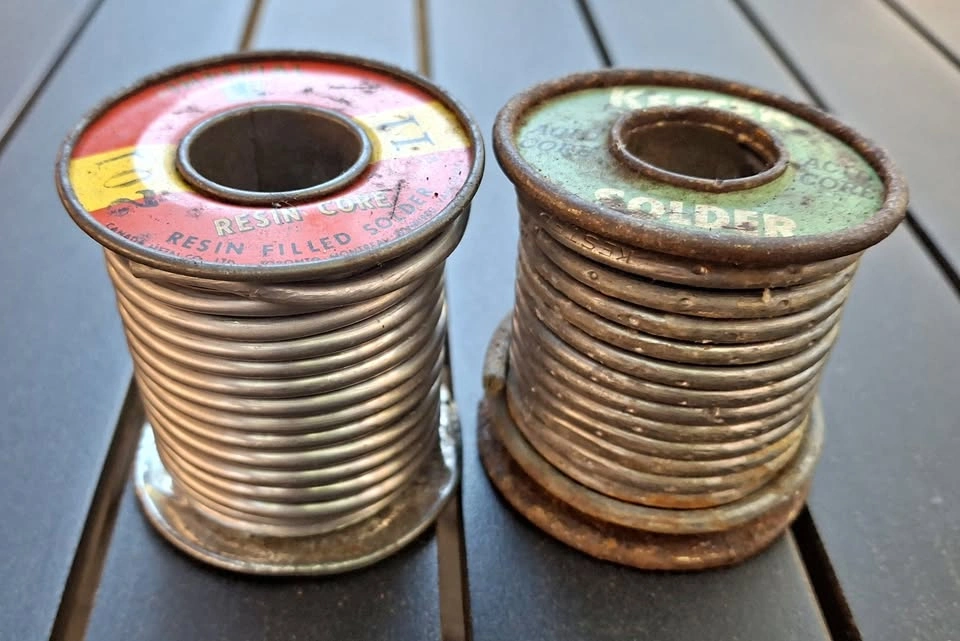 Solder Lot — Kester Acid Core (370g) + Imperial Resin Core (450g