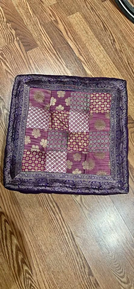 Vintage Indian Patchwork Floor Cushion / Meditation Pillow