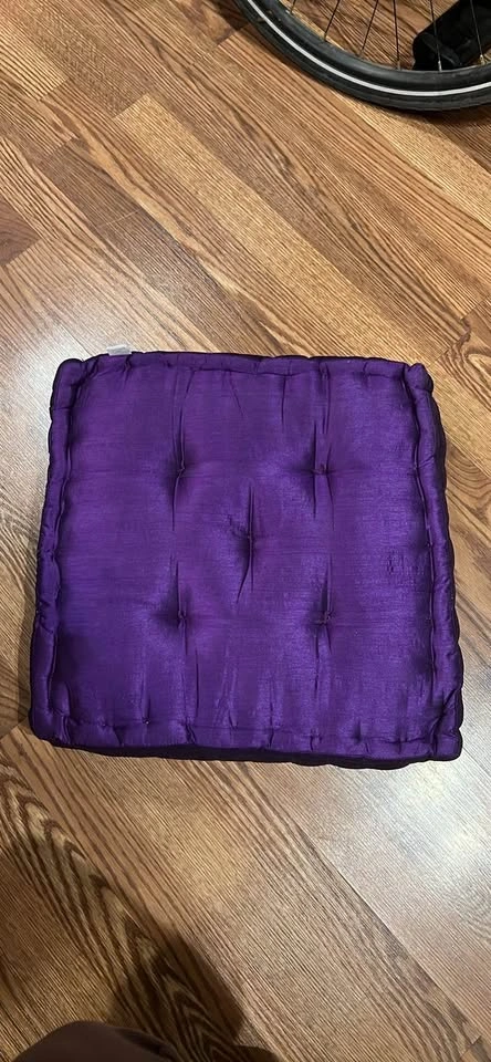 Vintage Indian Patchwork Floor Cushion / Meditation Pillow - photo 3
