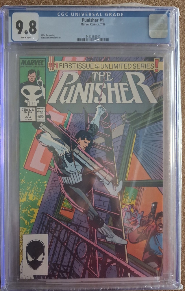 Punisher #1 CGC comic book slab 9.8