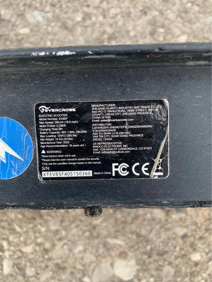 Electric scooter EVERCROSS e85f - photo 4