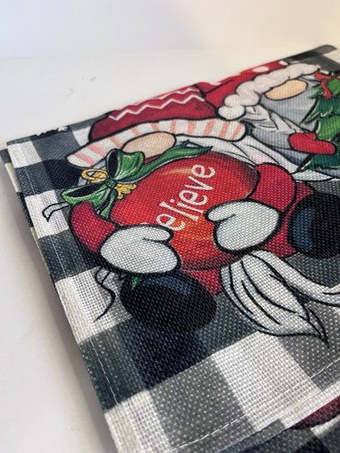 Christmas Gnome Black And White Buffalo Plaid Table Runner - photo 4