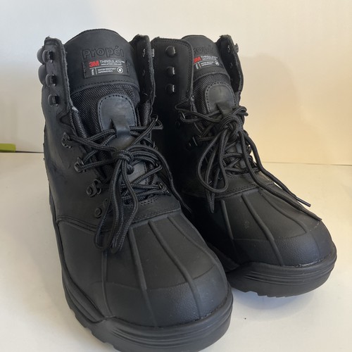 Propet Blizzard Men's Leather Mid Zip Insulated Boots Size 14