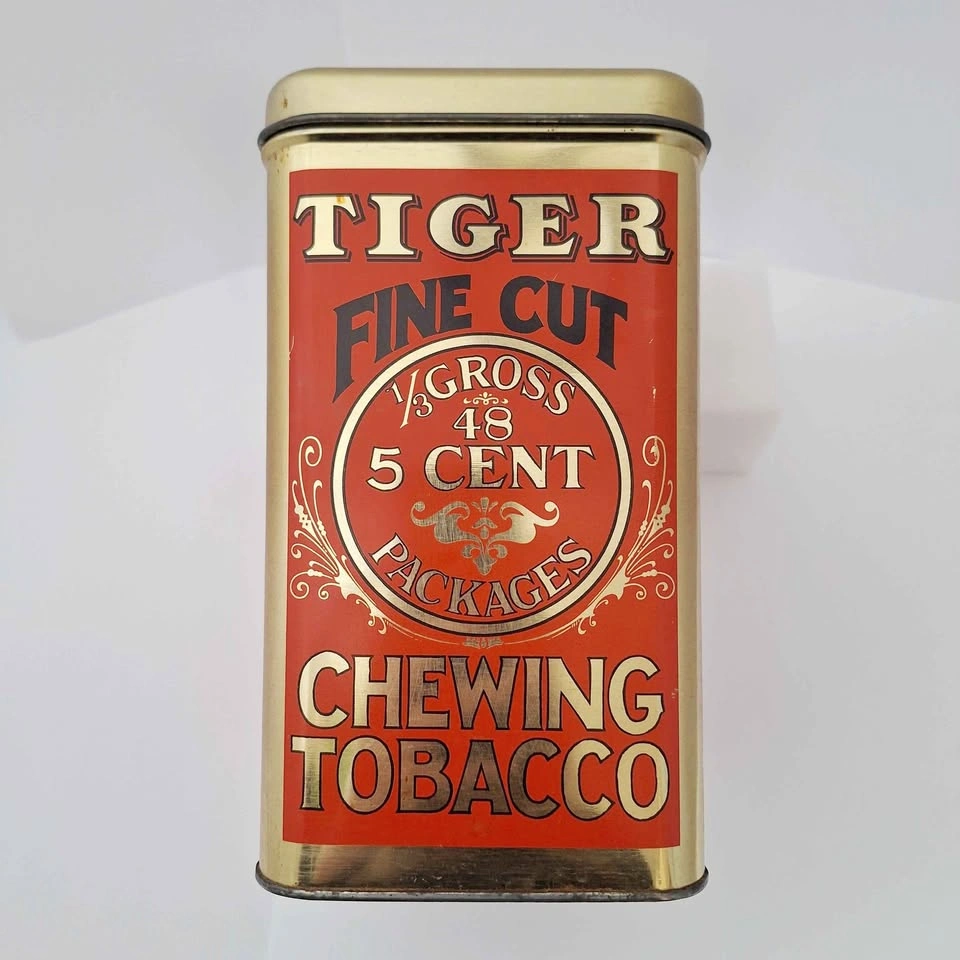 Chein Bright Tiger Chewing Tobacco Tin Canister, 1930-1950s - photo 3