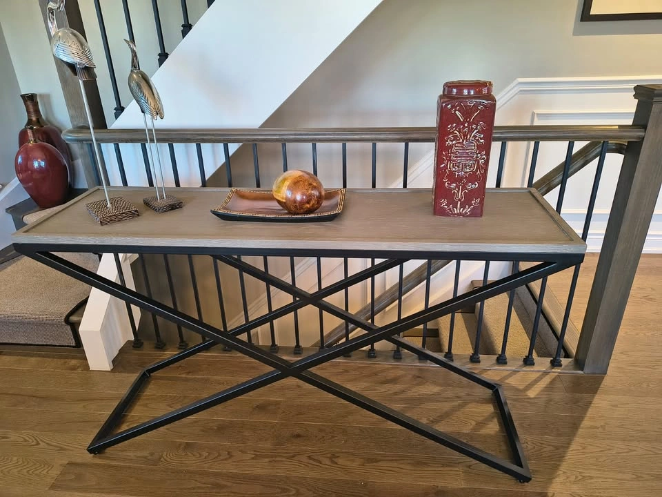 Modern Contemporary Industrial Console Table - photo 2