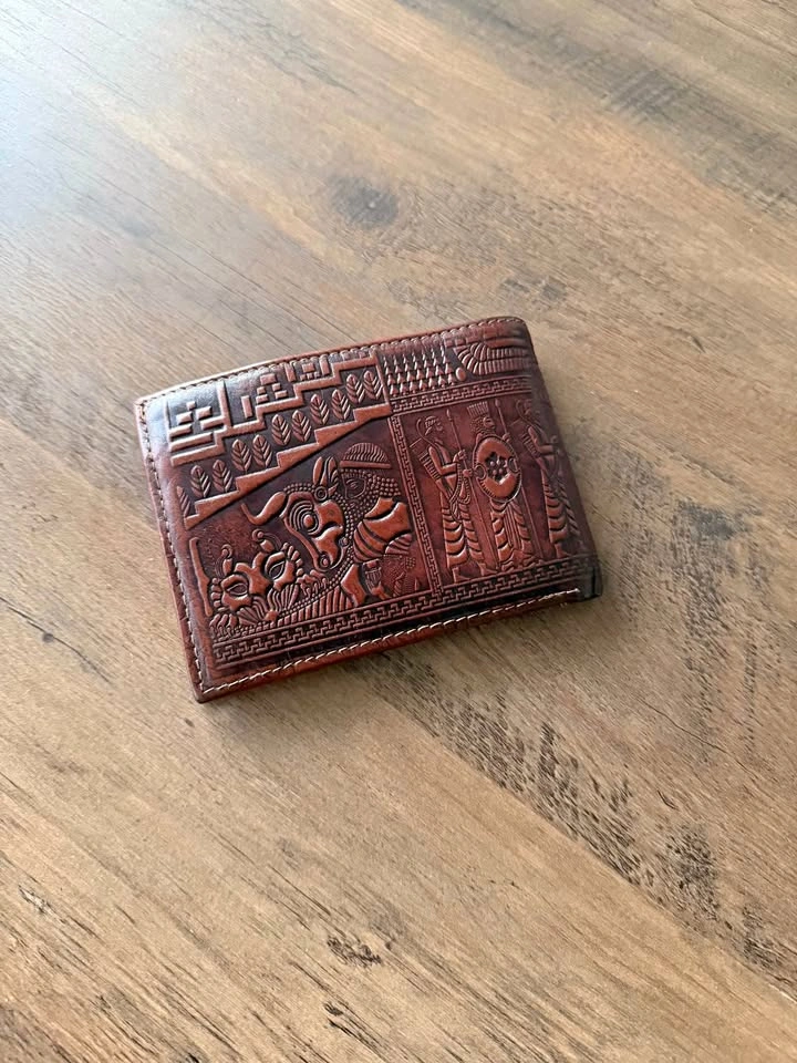 Persian Persepolis Leather Wallet - Brand New