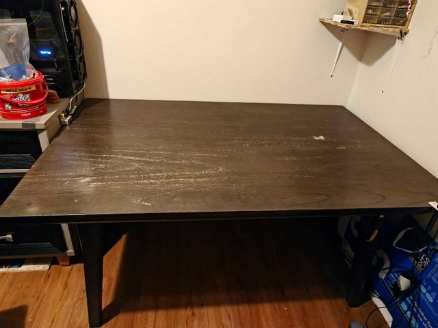 Dark Wood Grain Desk/Work Table - Sturdy & Spacious - photo 2