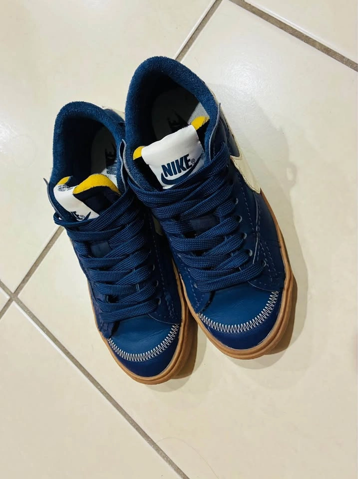 Nike Blazer Low Jumbo - Navy Blue with Gum Sole - photo 3